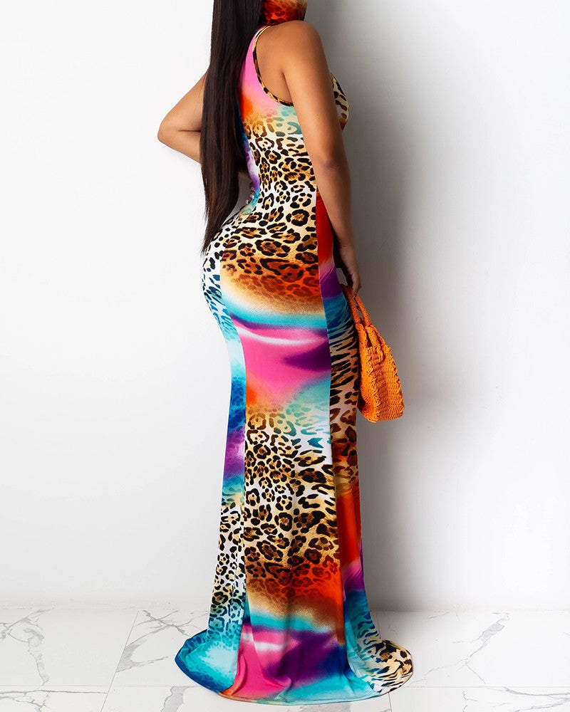 Jaguar Tie Dye Mermaid Dress.