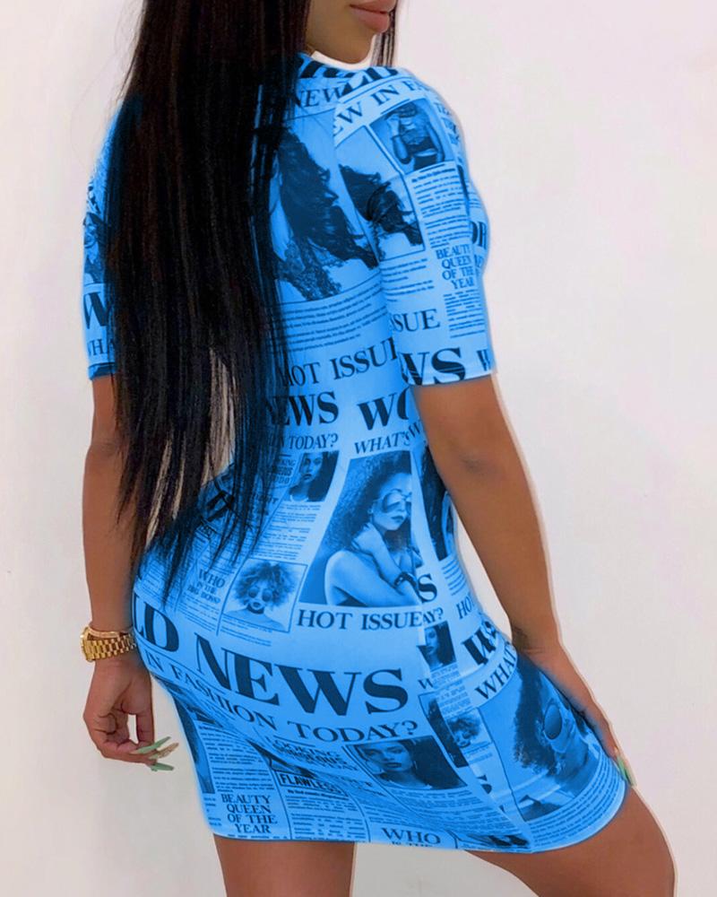 World News Bodycon Dress.