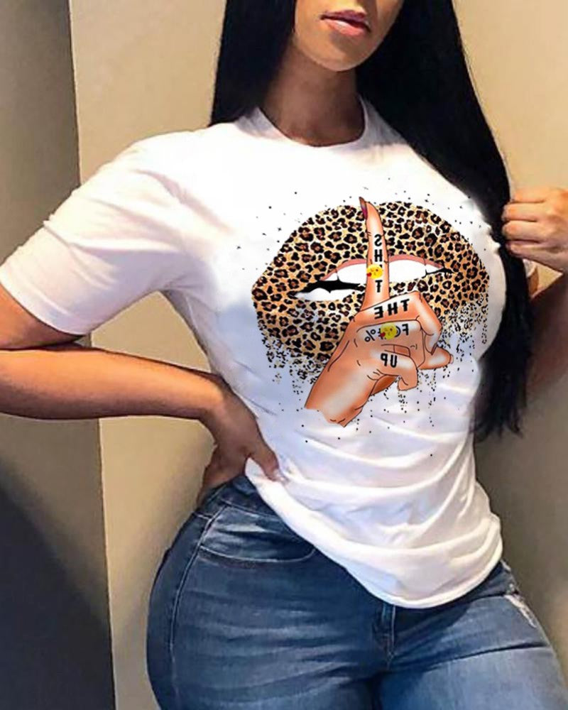 Leopard Lips T-shirt.