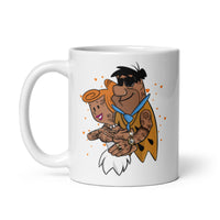 Fred and Wilma Flintstones Coffee Mug - Snazzy and Tattooed Fred and Wilma