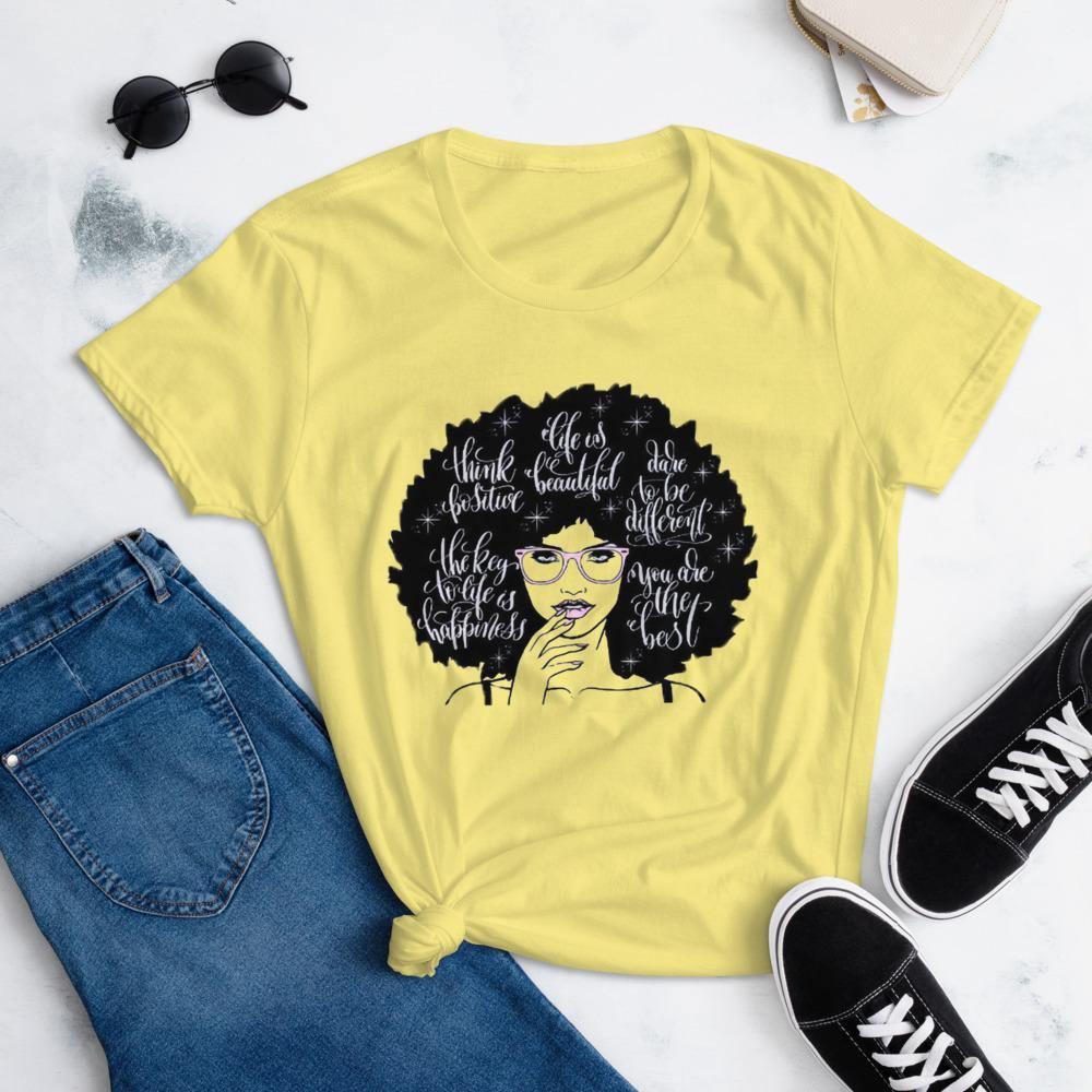 Black & Beautiful T-shirts (For Women) - Graphic Jaw