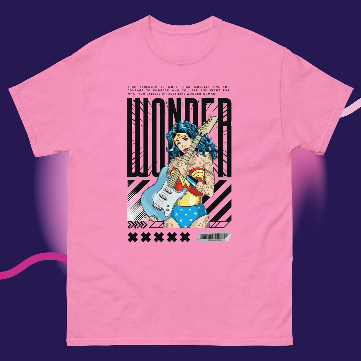 Rockstar Wonder Woman Pink T-shirt