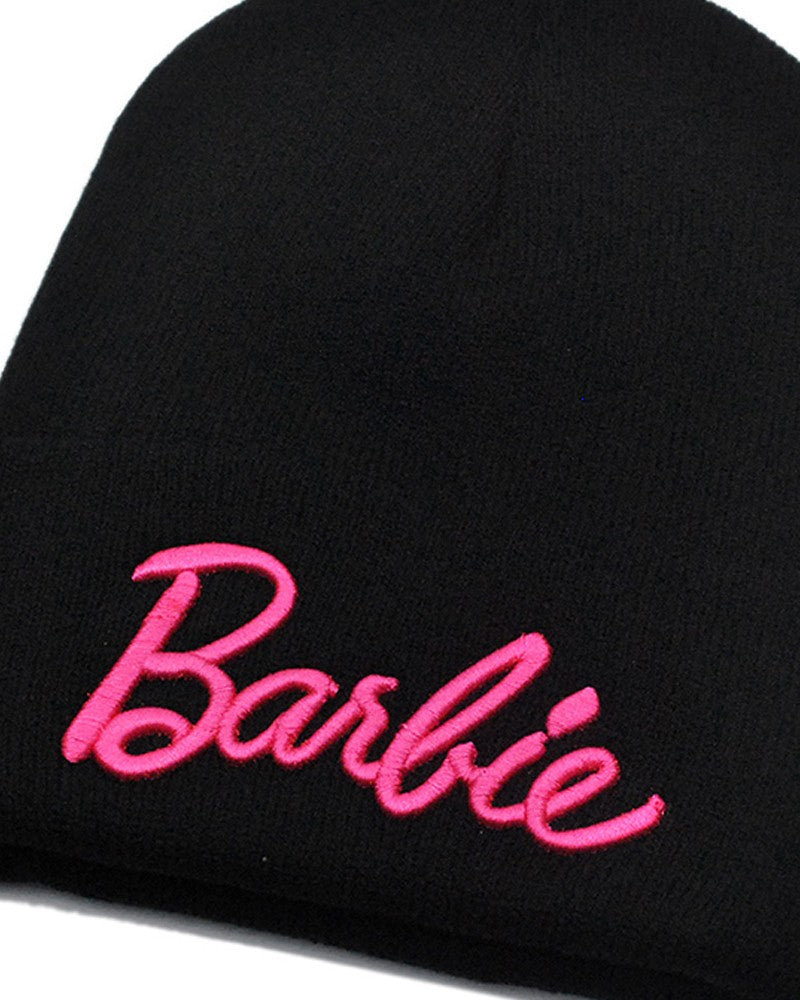 Barbie Letter Embroidery Winter Thermal Knit Hat