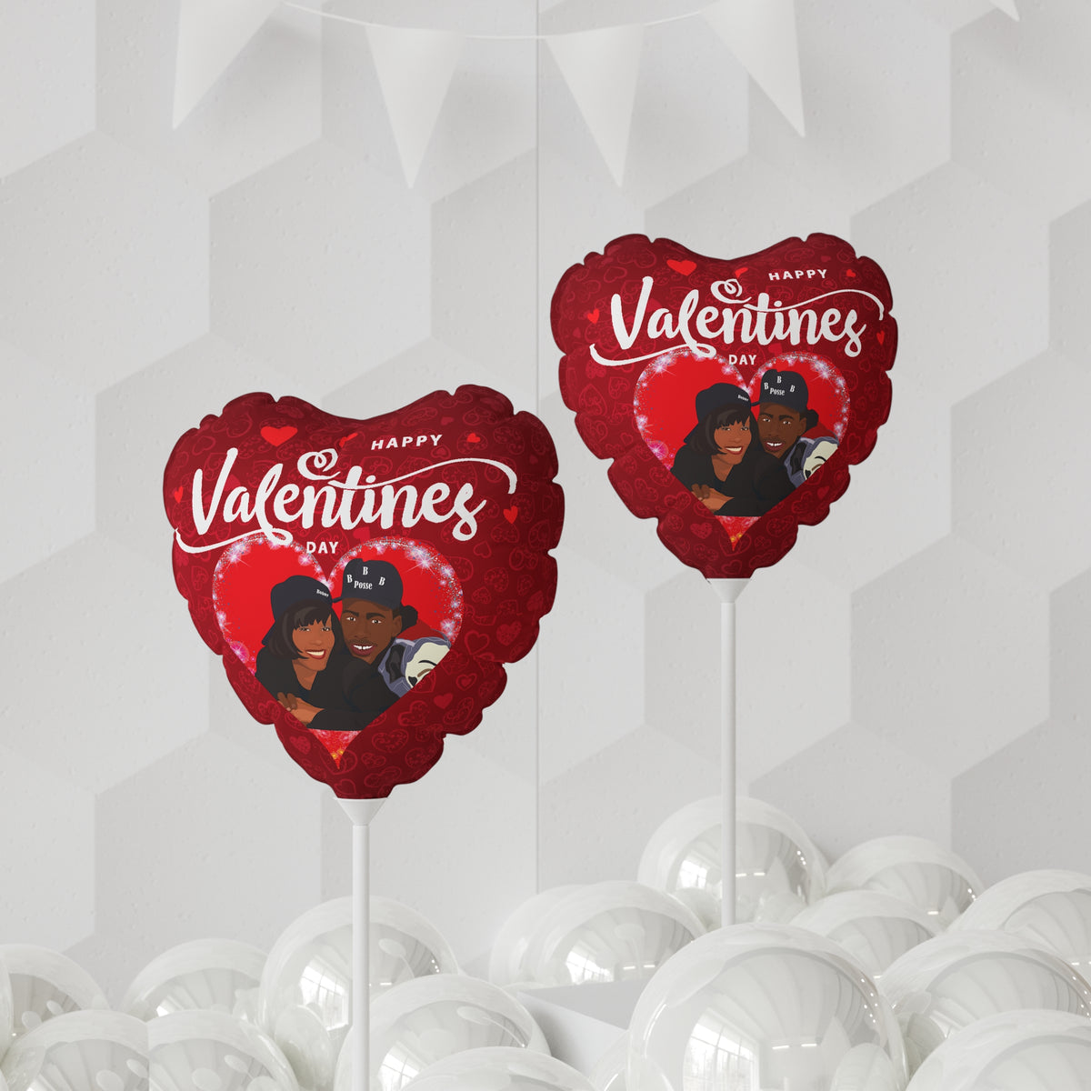 Bobby Brown and Whitney Houston Valentine's Day Balloon