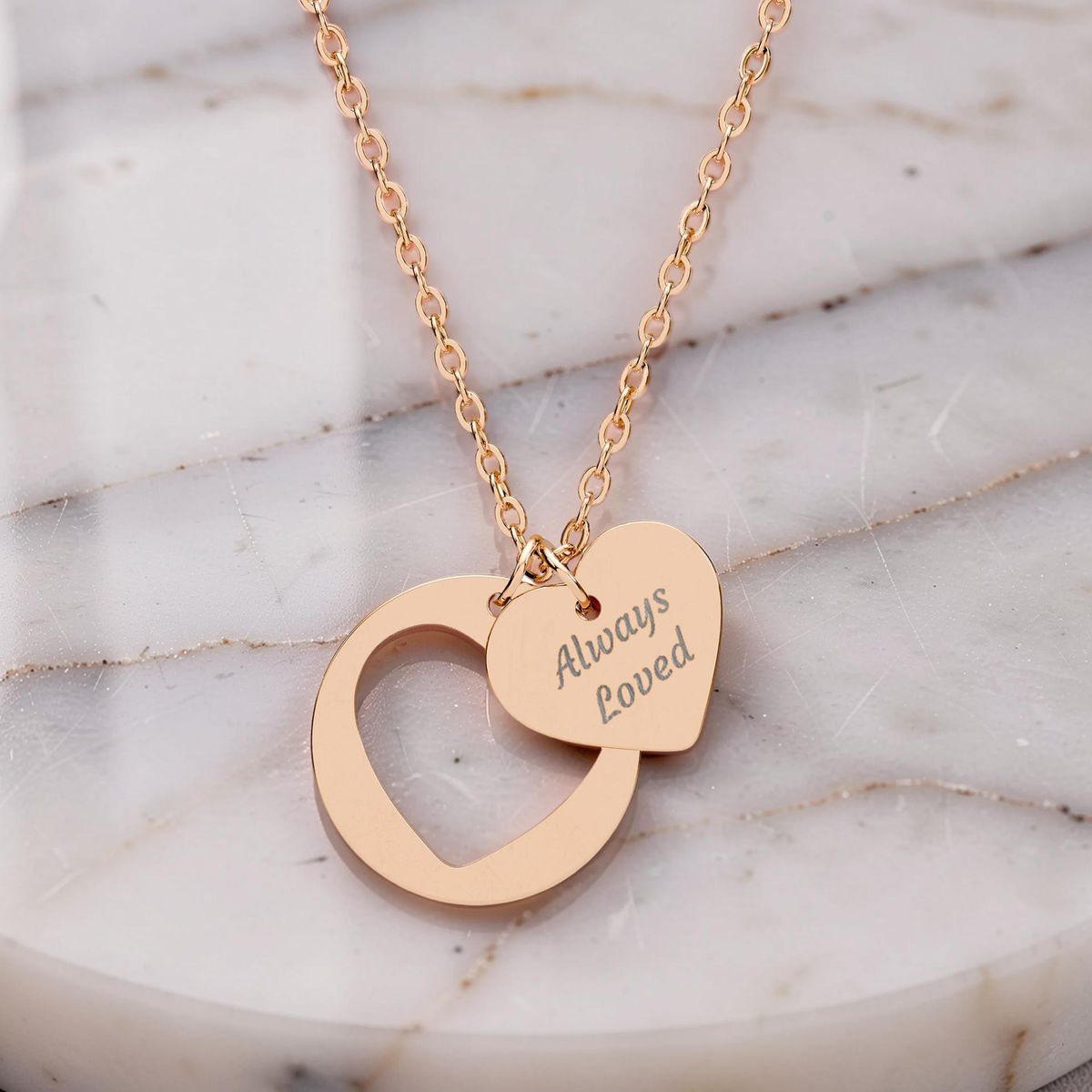 Custom Name Heart Necklace – Personalized Engraved Charm, Minimalist Gold Silver Jewelry Gift for He