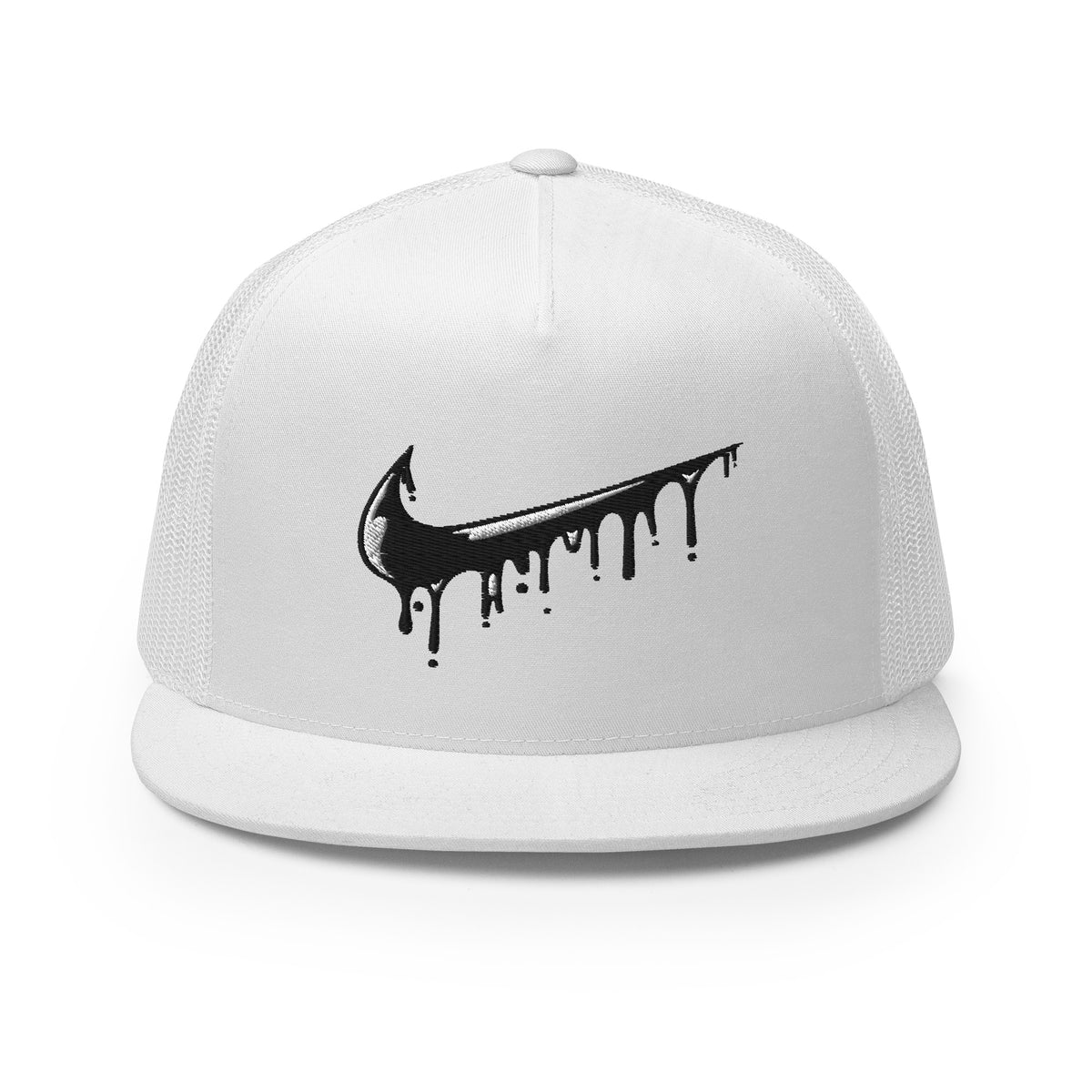 Dripping Nike Check 5 Panel White Trucker Hat