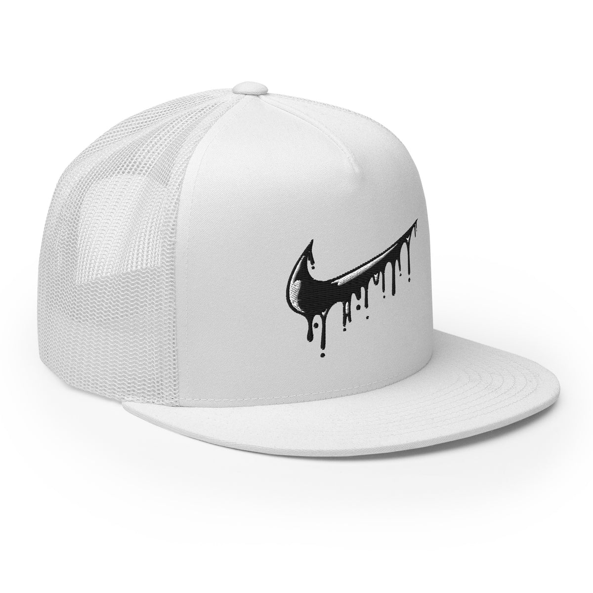 Dripping Nike Check 5 Panel White Trucker Hat