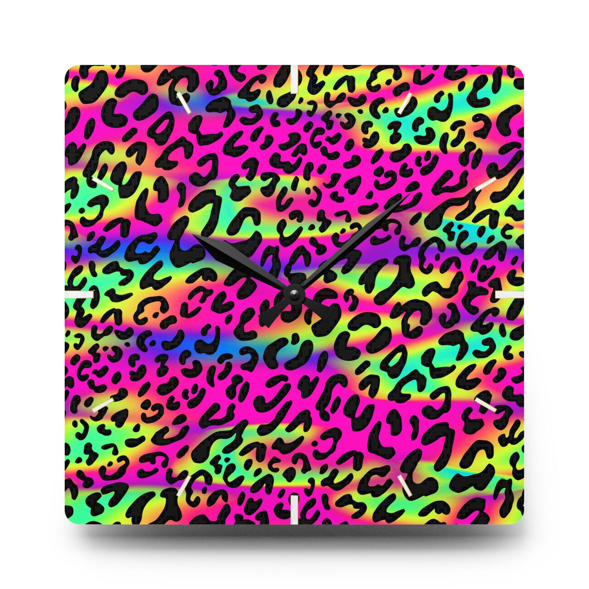 Motley Cheetah Acrylic Wall Clock