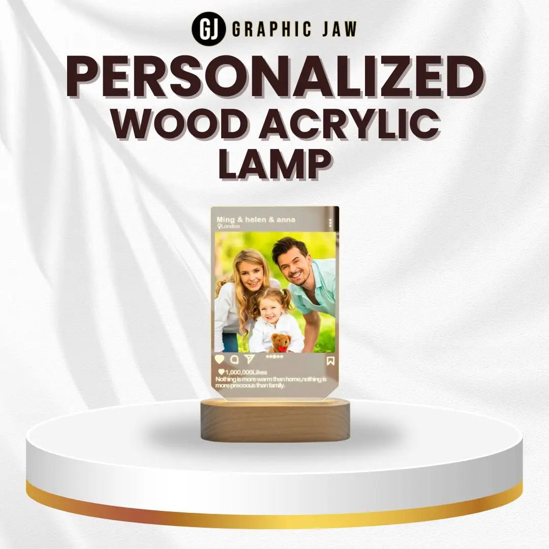 Instafamous Solid Wooden Based Acrylic LED Light