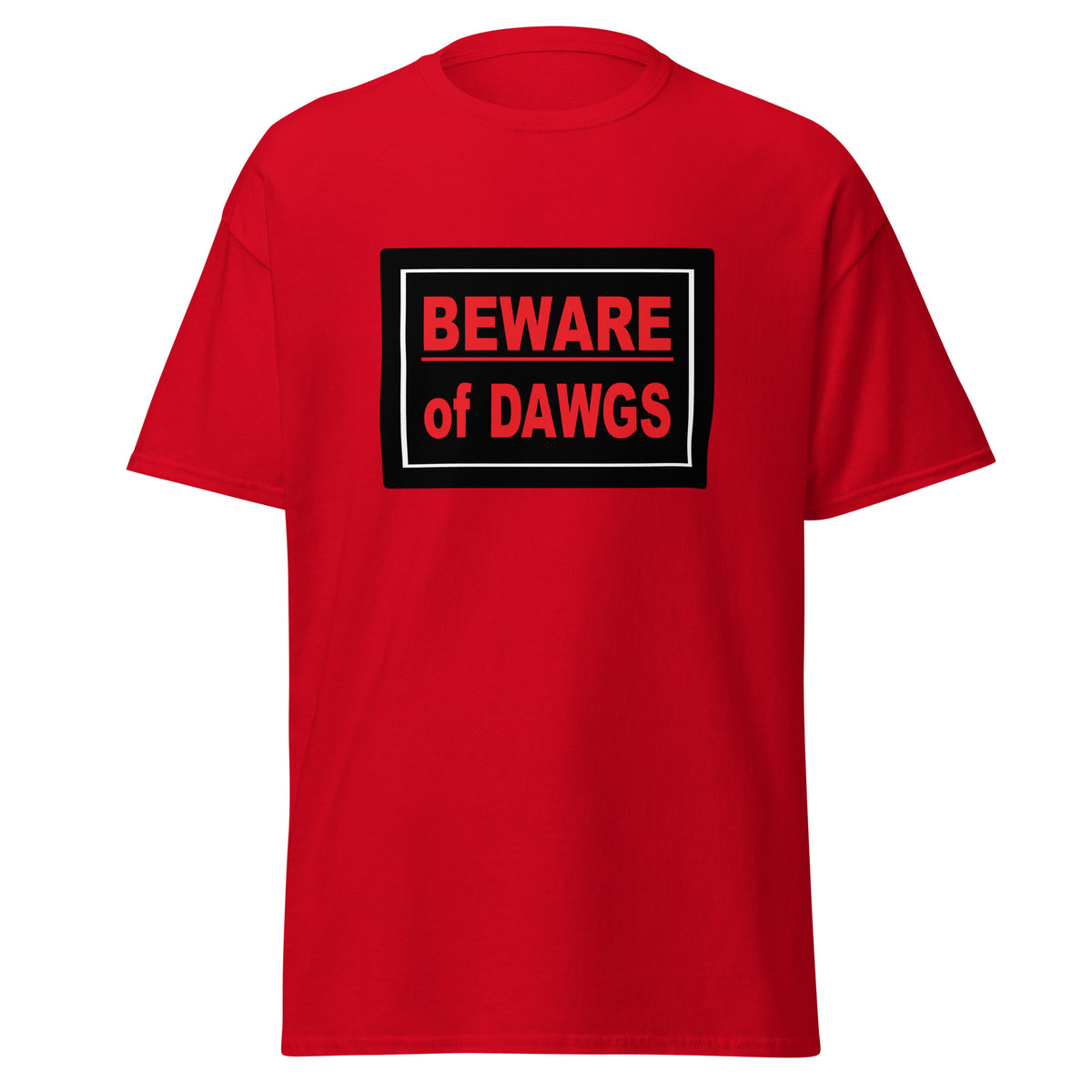 Georgia Bulldogs Beware of Dawgs Red T-shirt