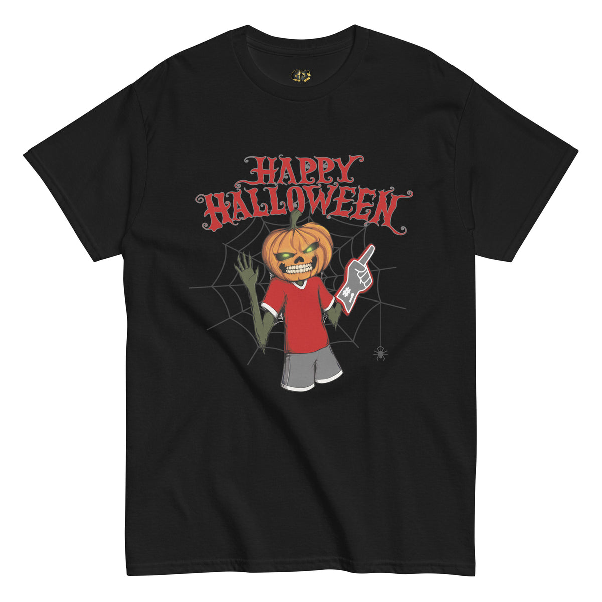 Halloween Pumpkin OSU Black T-shirt