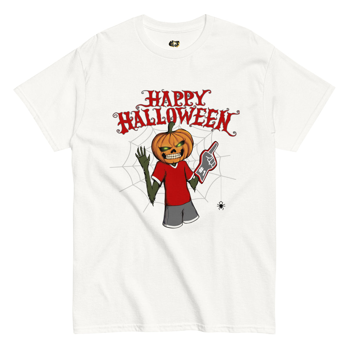 Halloween Pumpkin OSU White T-shirt