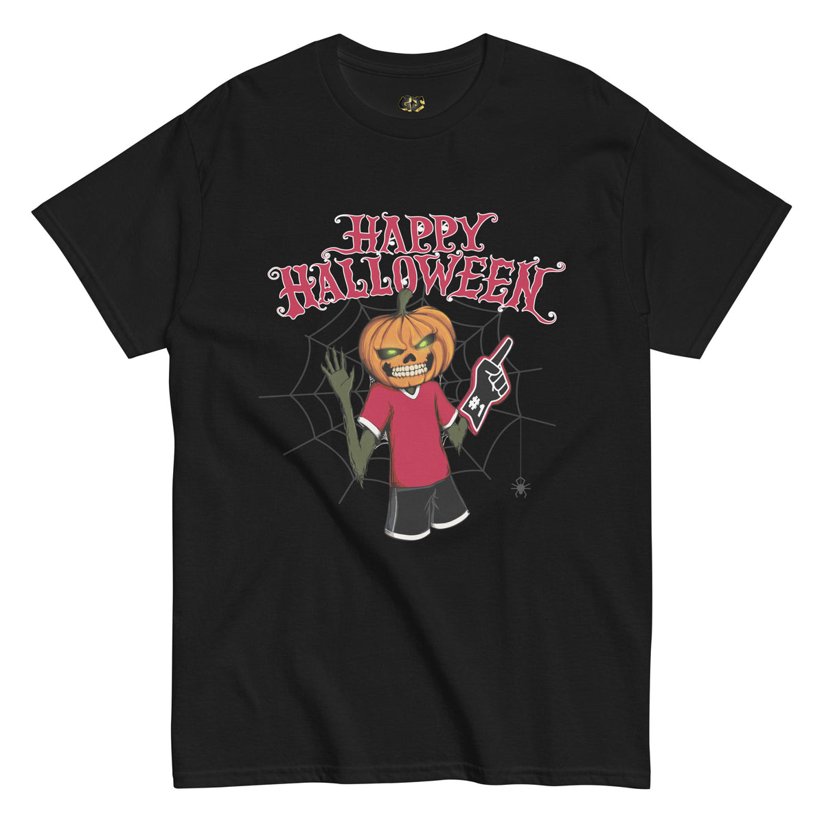 Halloween Pumpkin Georgia Black T-shirt