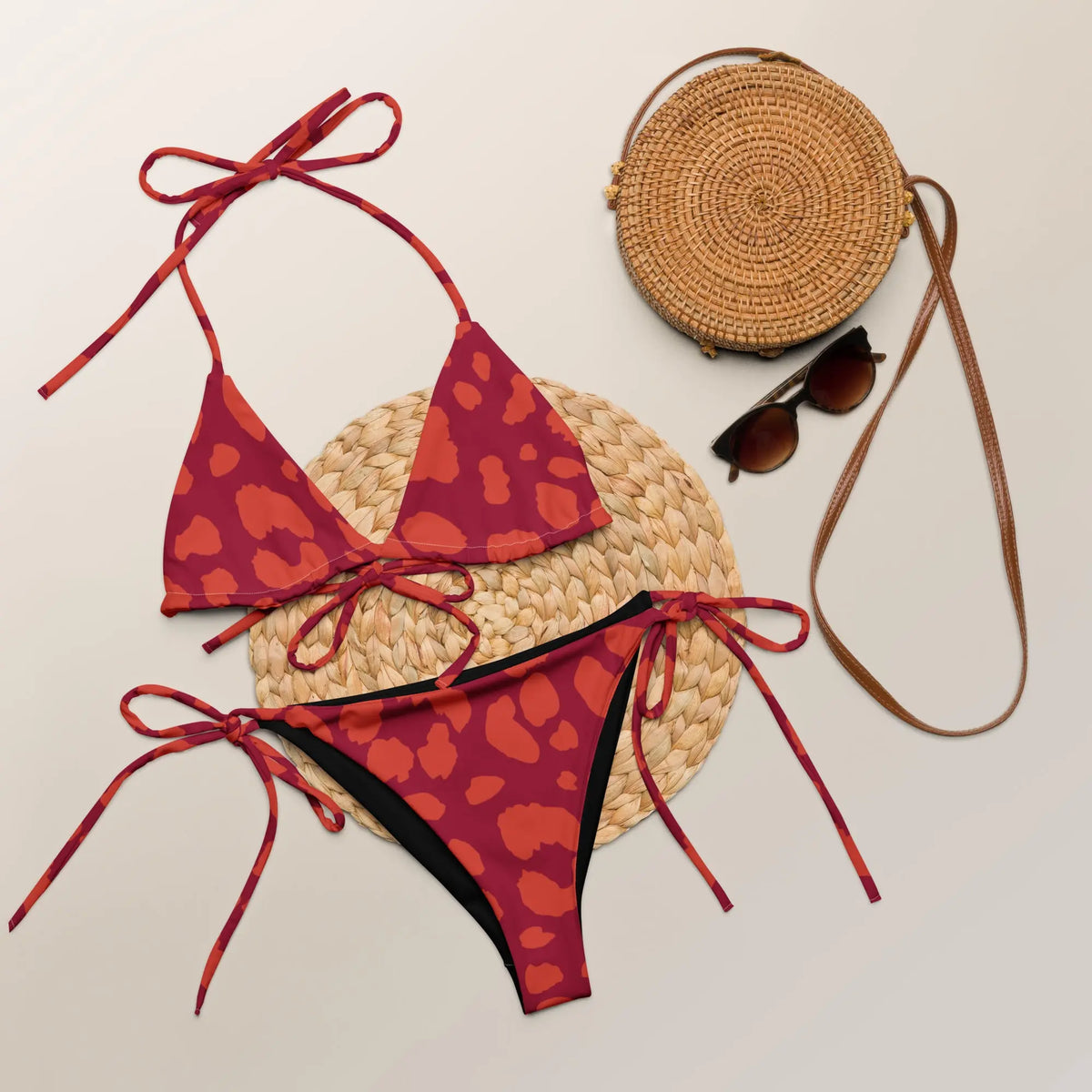 Candy Apple Cheetah Two-Piece String Bikini