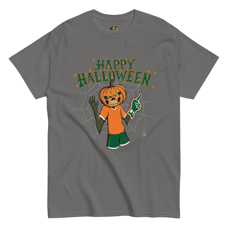 Halloween Pumpkin Miami Grey T-shirt