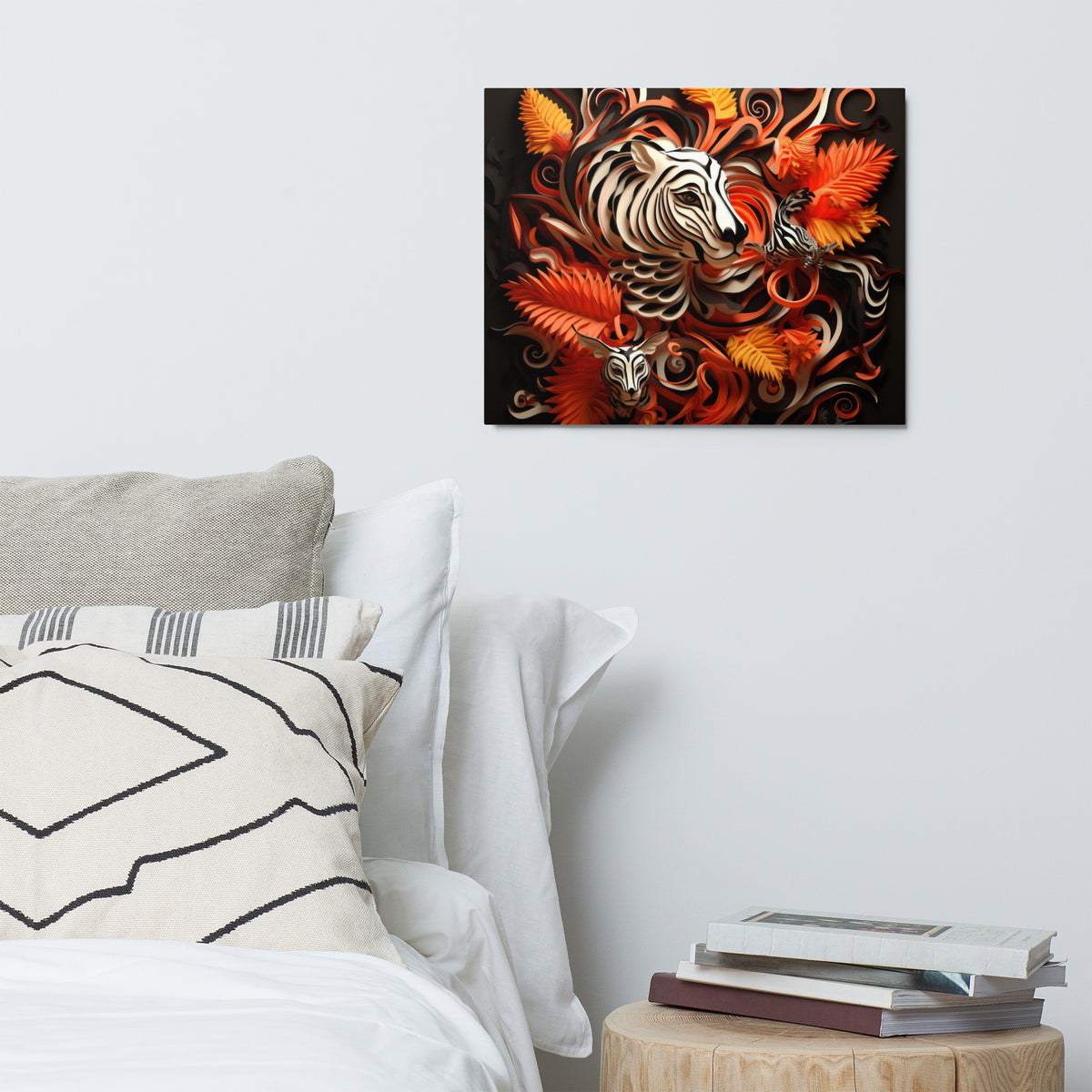 Floral Tiger Expressions Metal Print