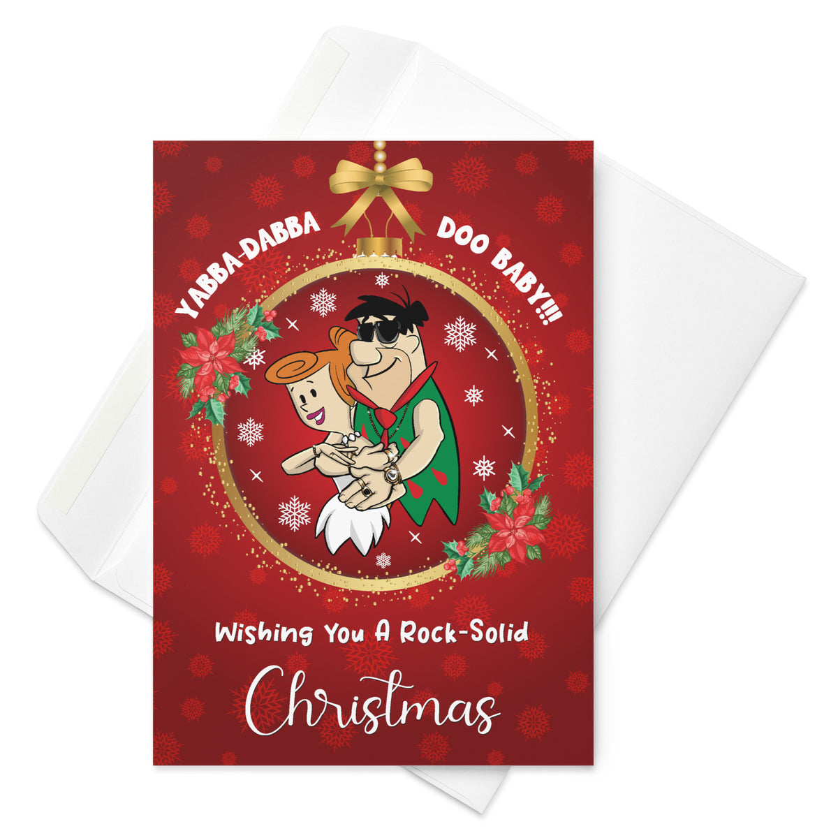 Fred and Wilma Flintstone Christmas Card