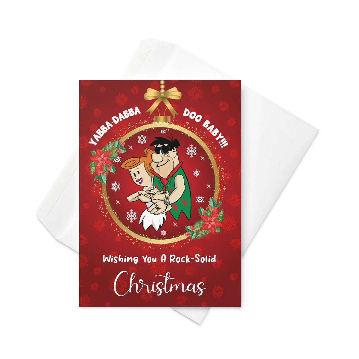 Fred and Wilma Flintstone Christmas Card