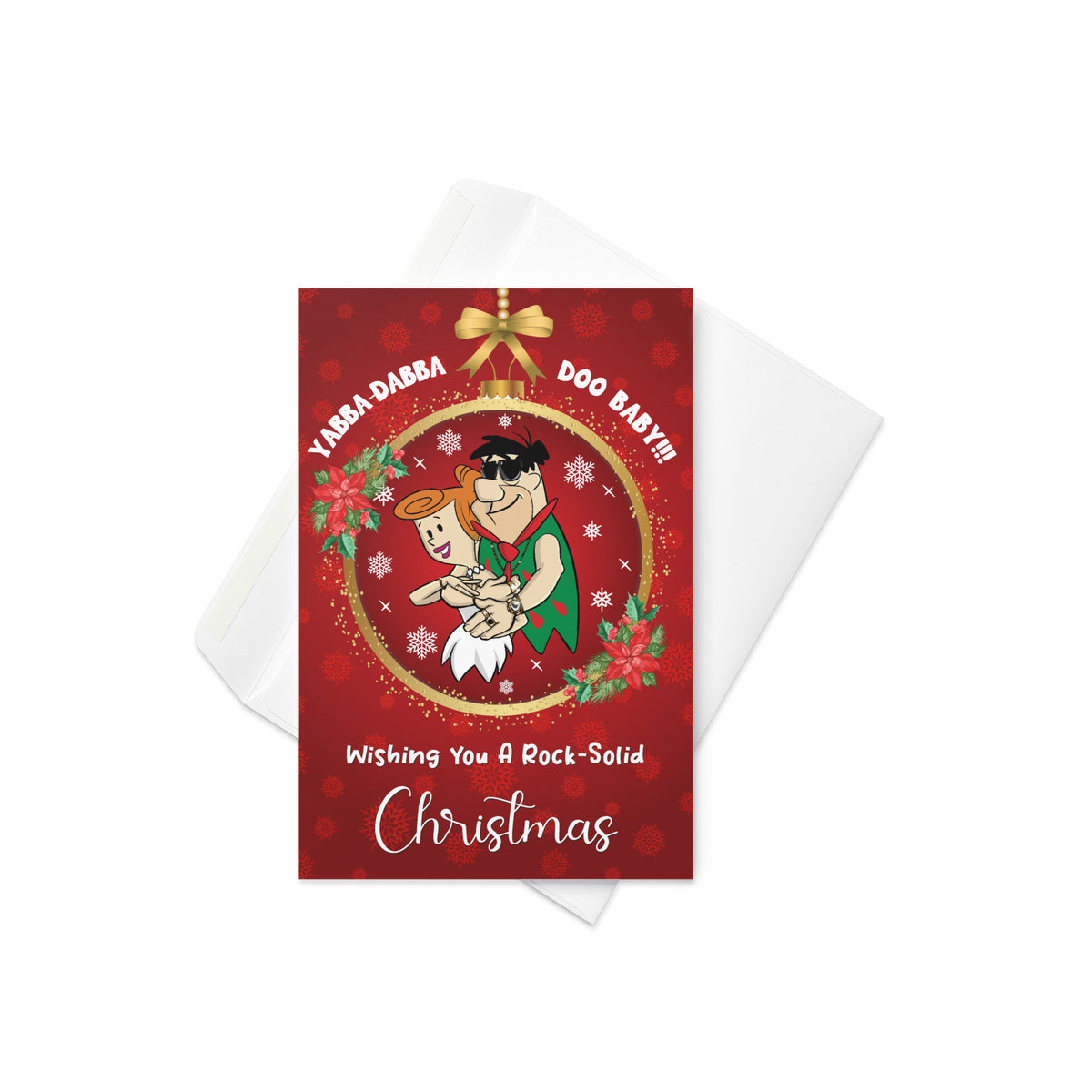 Fred and Wilma Flintstone Christmas Card