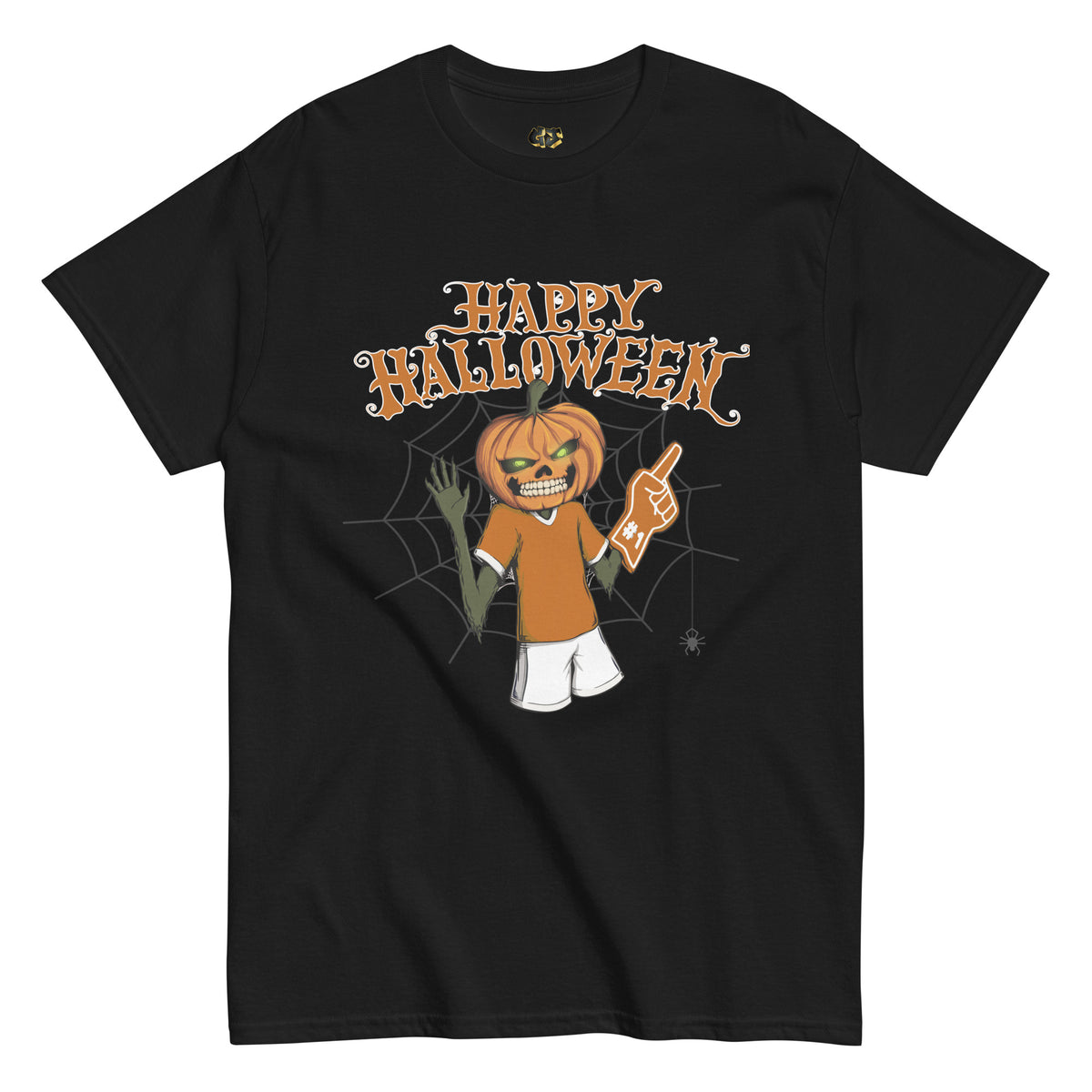 Halloween Pumpkin Texas Black T-shirt