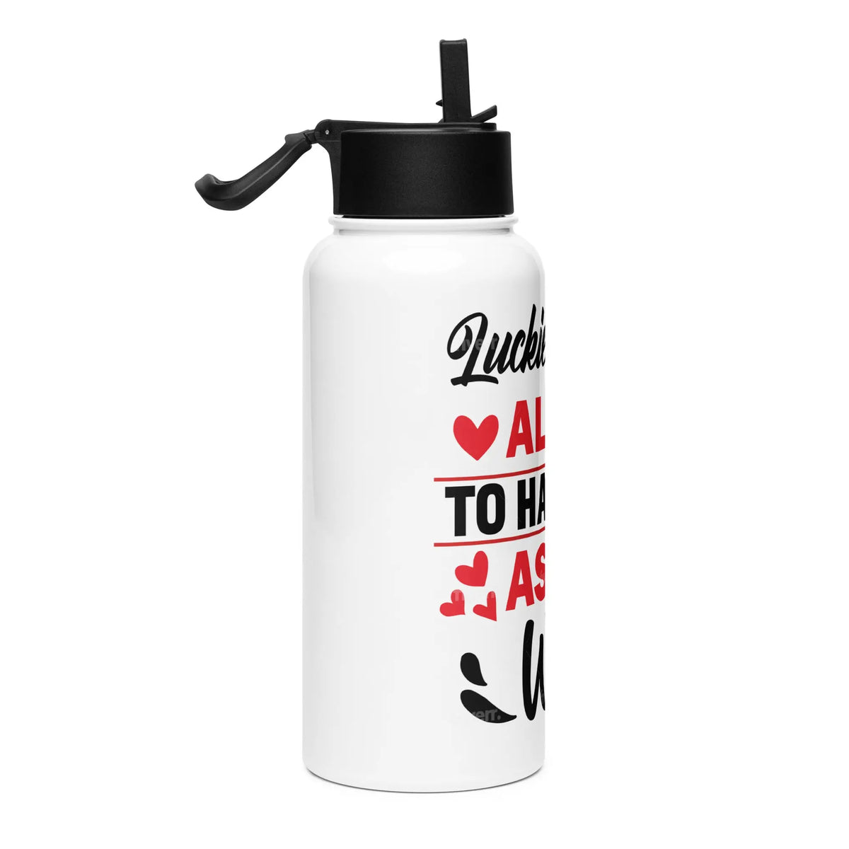 Luckiest Guy Alive To Have Her As My Wife Stainless Steel Water Bottle