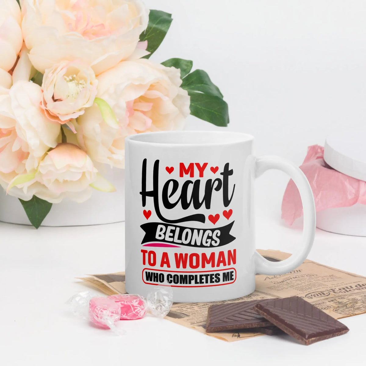 My Heart Belongs To A Woman Who Completes Me | Intimates Glossy Mug