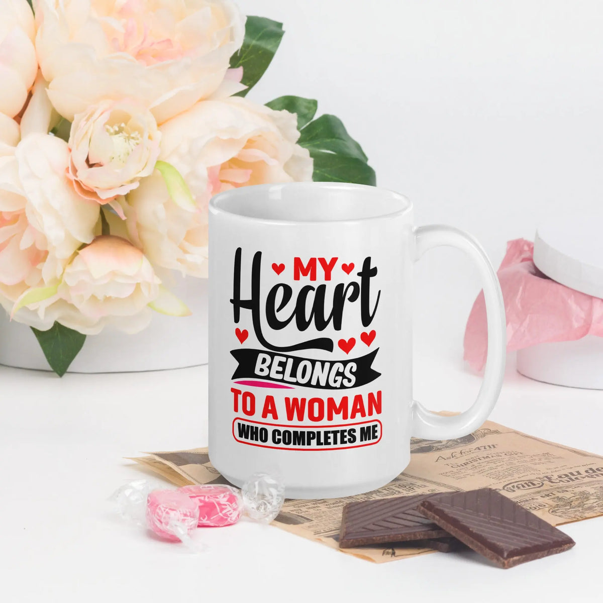 My Heart Belongs To A Woman Who Completes Me | Intimates Glossy Mug