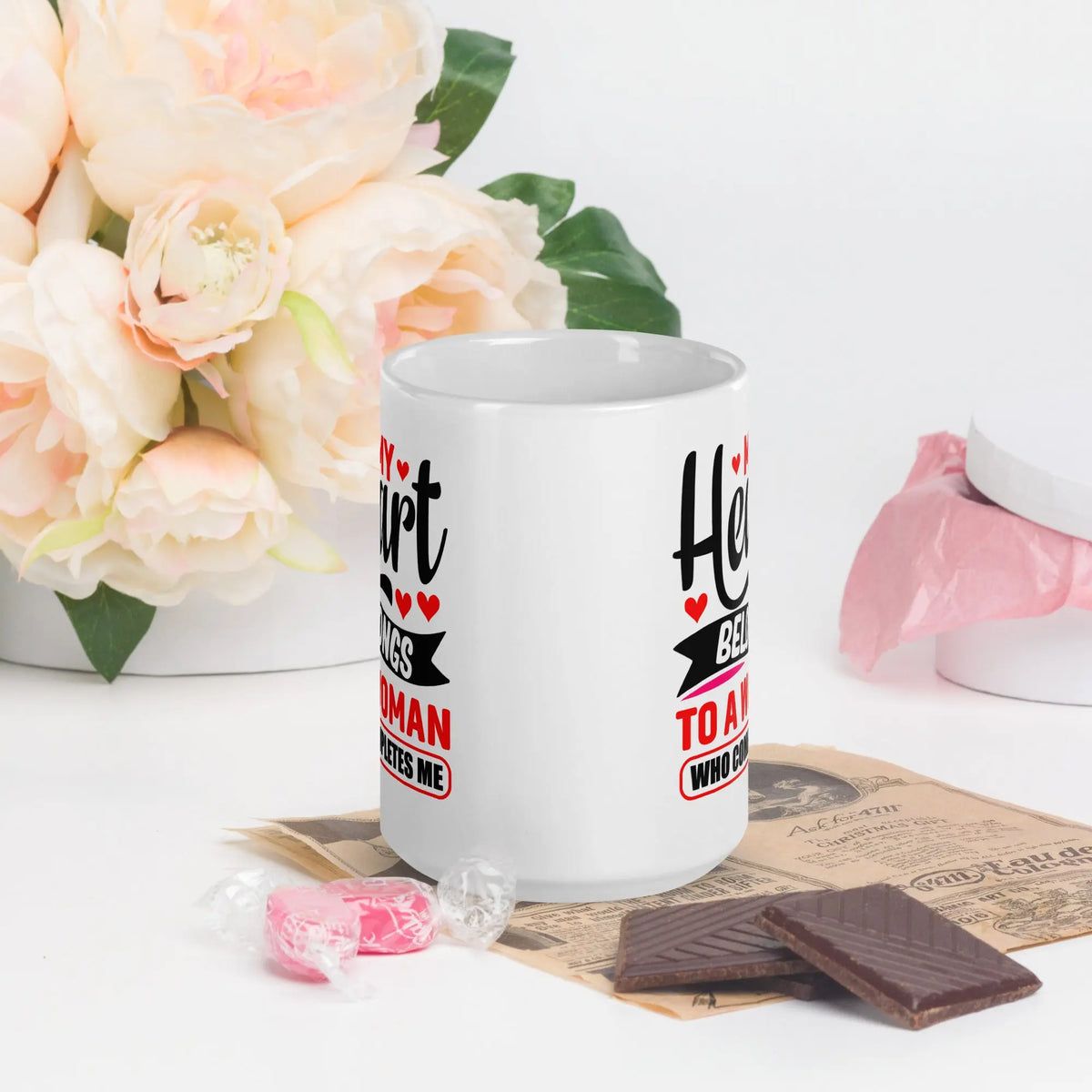 My Heart Belongs To A Woman Who Completes Me | Intimates Glossy Mug