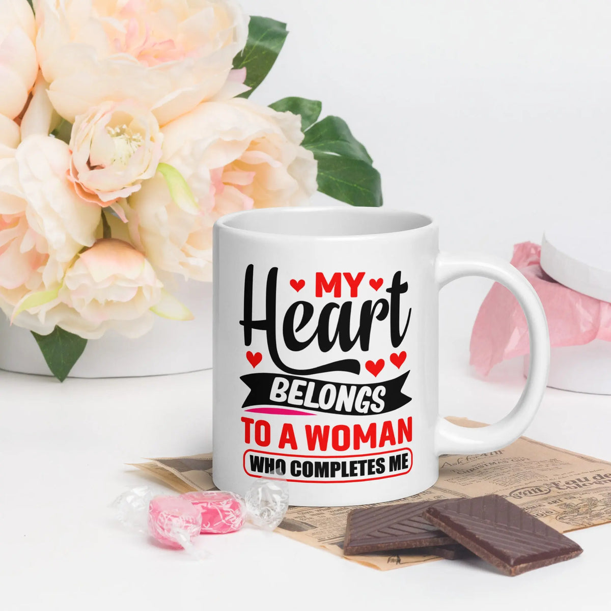 My Heart Belongs To A Woman Who Completes Me | Intimates Glossy Mug