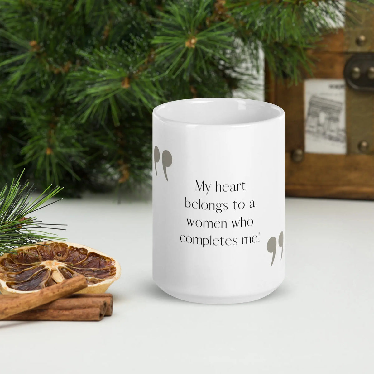 My Heart Belongs To A Woman Who Completes Me | Intimates Glossy Mug