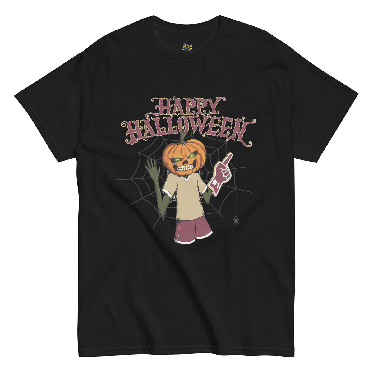 Halloween Pumpkin FSU Black T-shirt