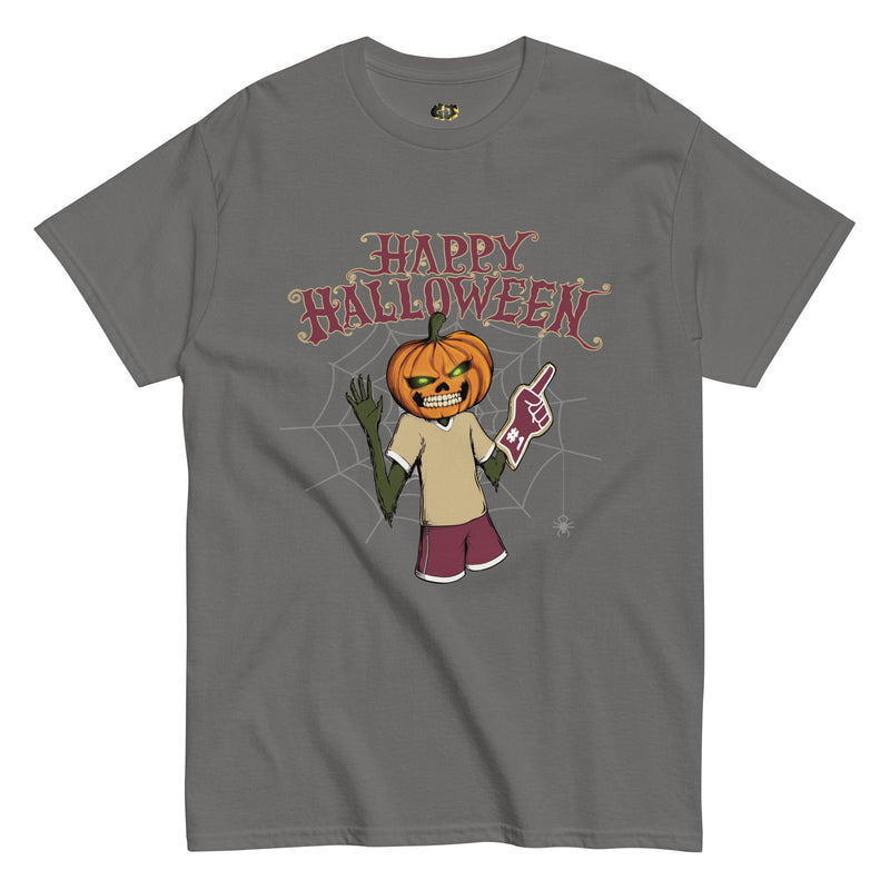 Halloween Pumpkin FSU Grey T-shirt