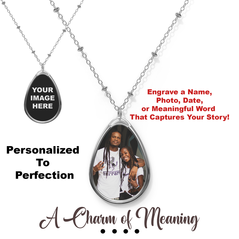 Personalized Custom Oval Necklace 