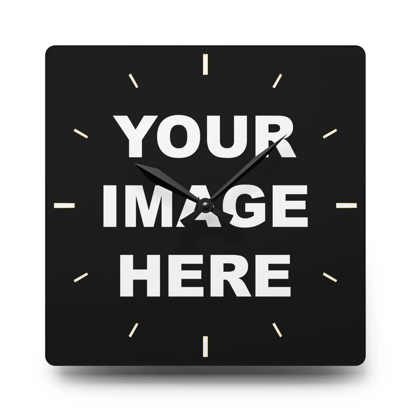 Personalized wall clock featuring custom photo or logo – holiday gift by Graphic Jaw