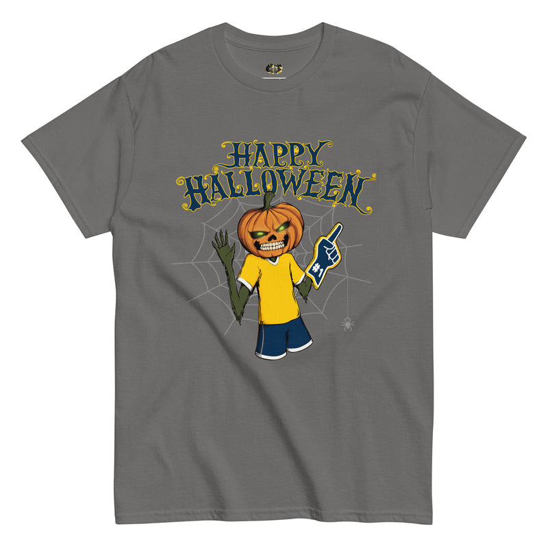 Halloween Pumpkin Michigan Grey T-shirt