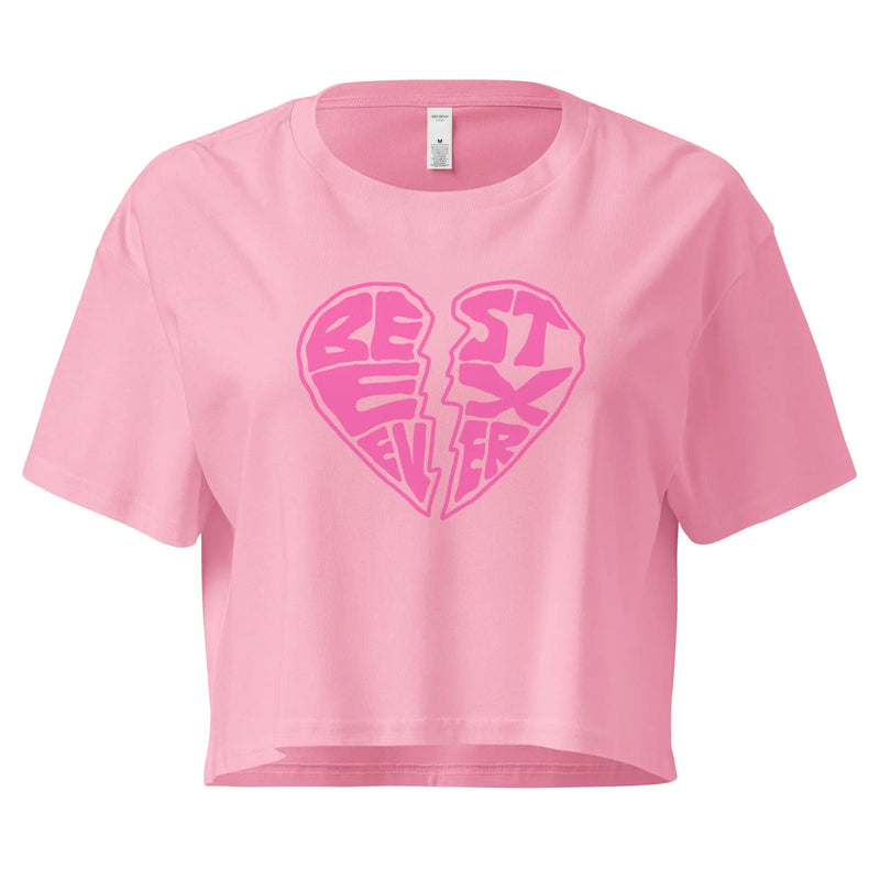 Women’s Best Ex Ever Crop Top Bubble Gum Pink