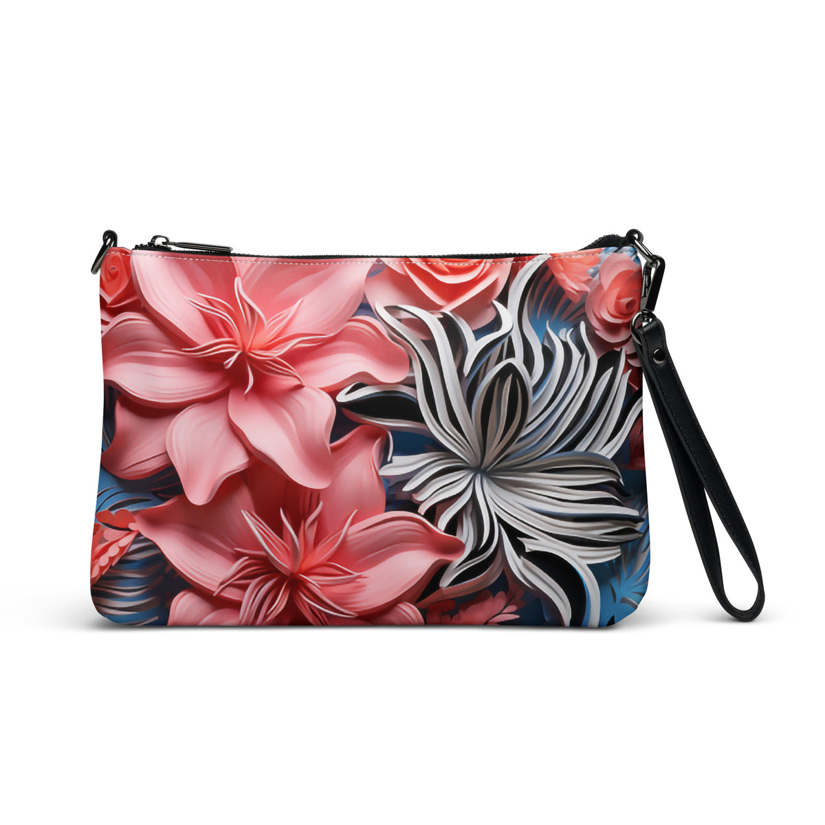 Floral Zebra Crossbody Bag