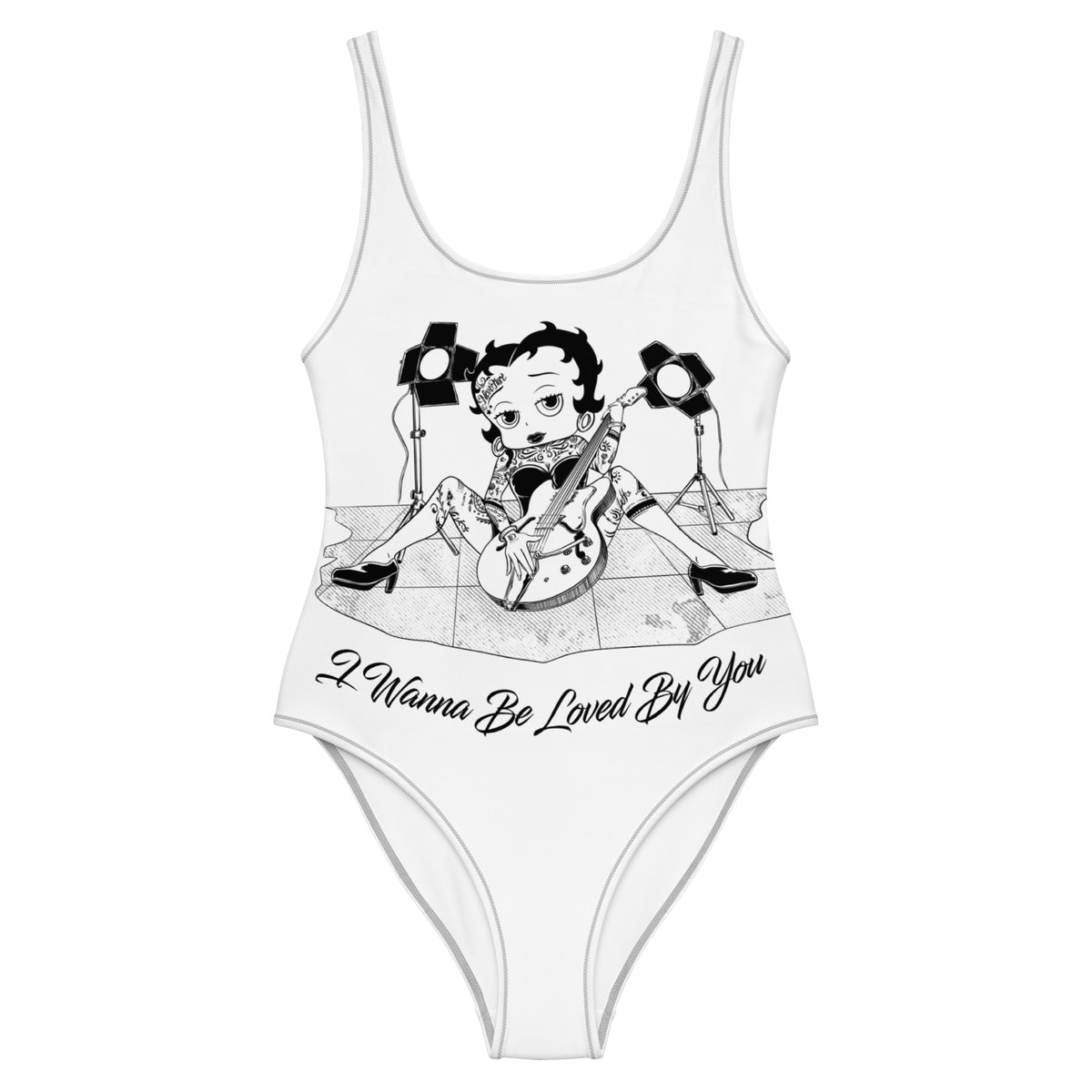 Betty Boop White one-piece Swimsuit 