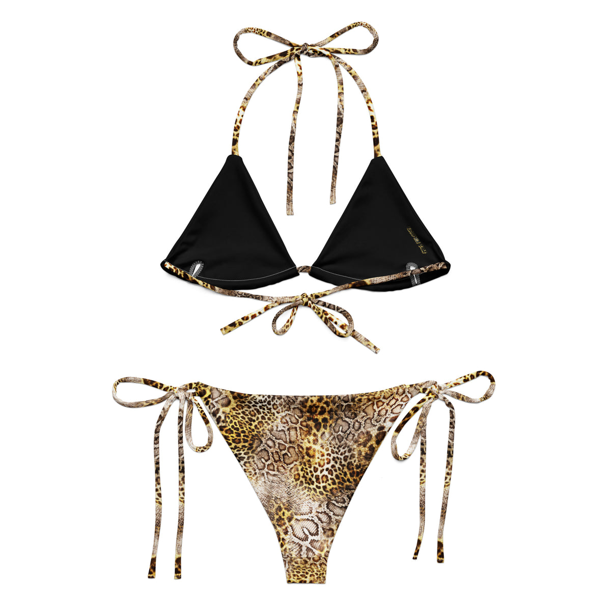 Savanna Print Two Piece String Bikini | Graphic Jaw