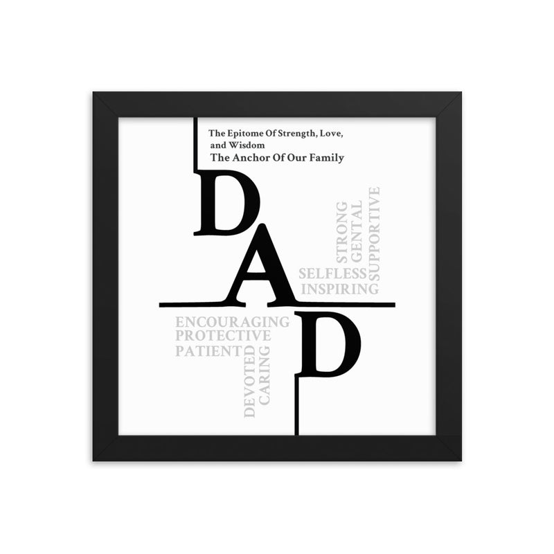 Dad Sentiments Framed poster