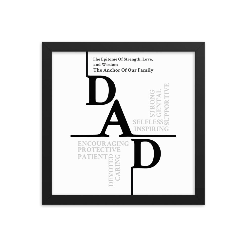 Dad Sentiments Framed poster