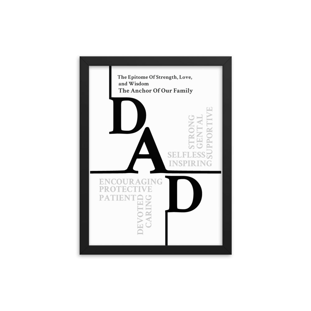 Dad Sentiments Framed poster