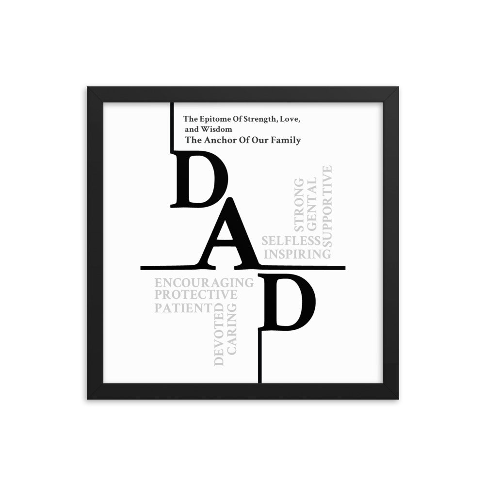 Dad Sentiments Framed poster