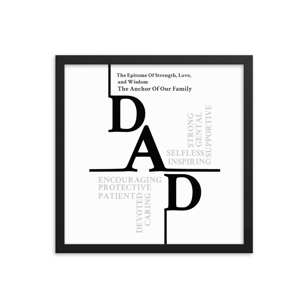 Dad Sentiments Framed poster