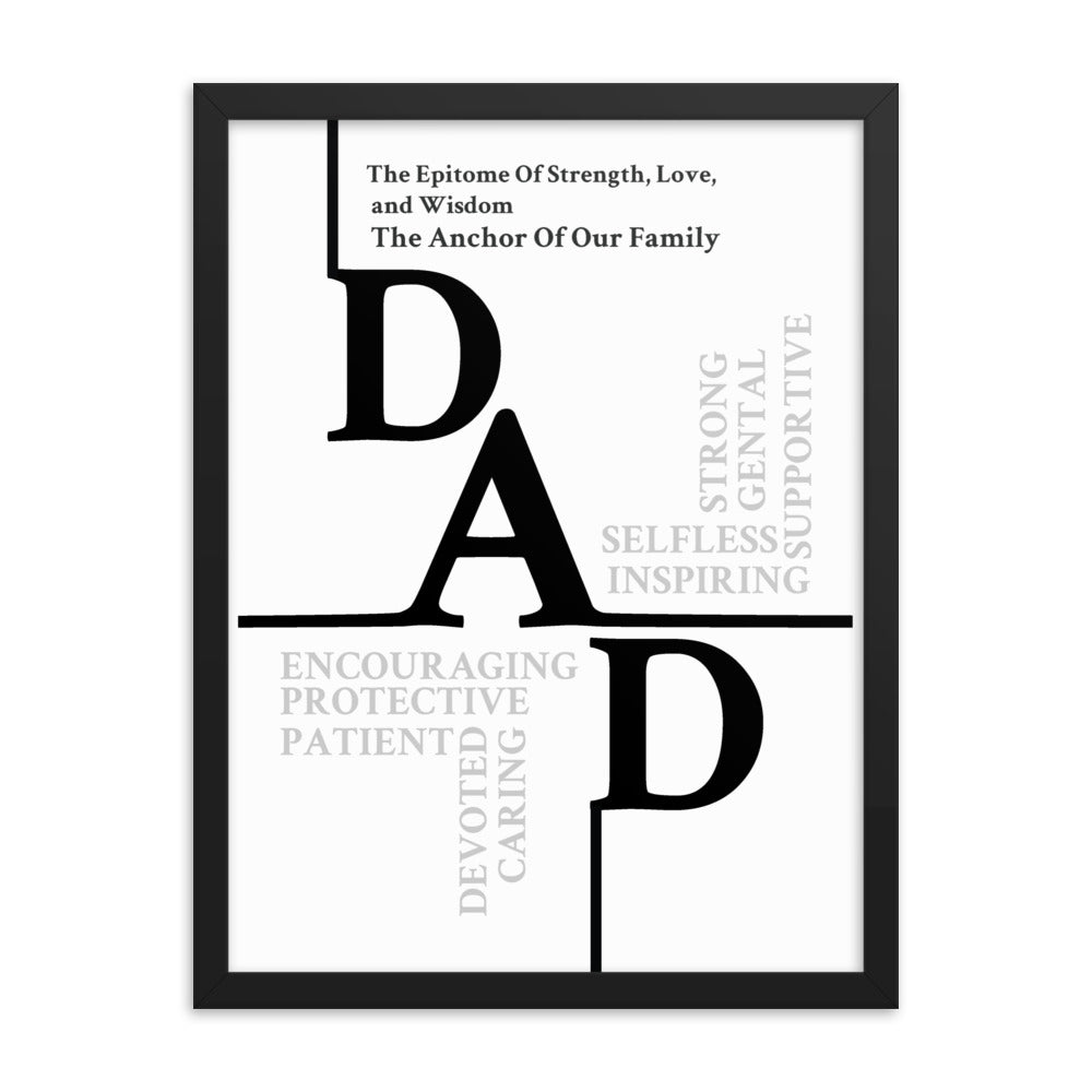 Dad Sentiments Framed poster