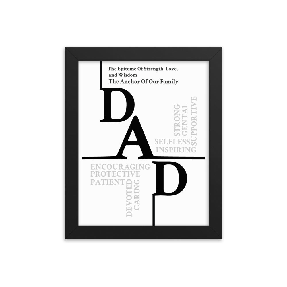 Dad Sentiments Framed poster