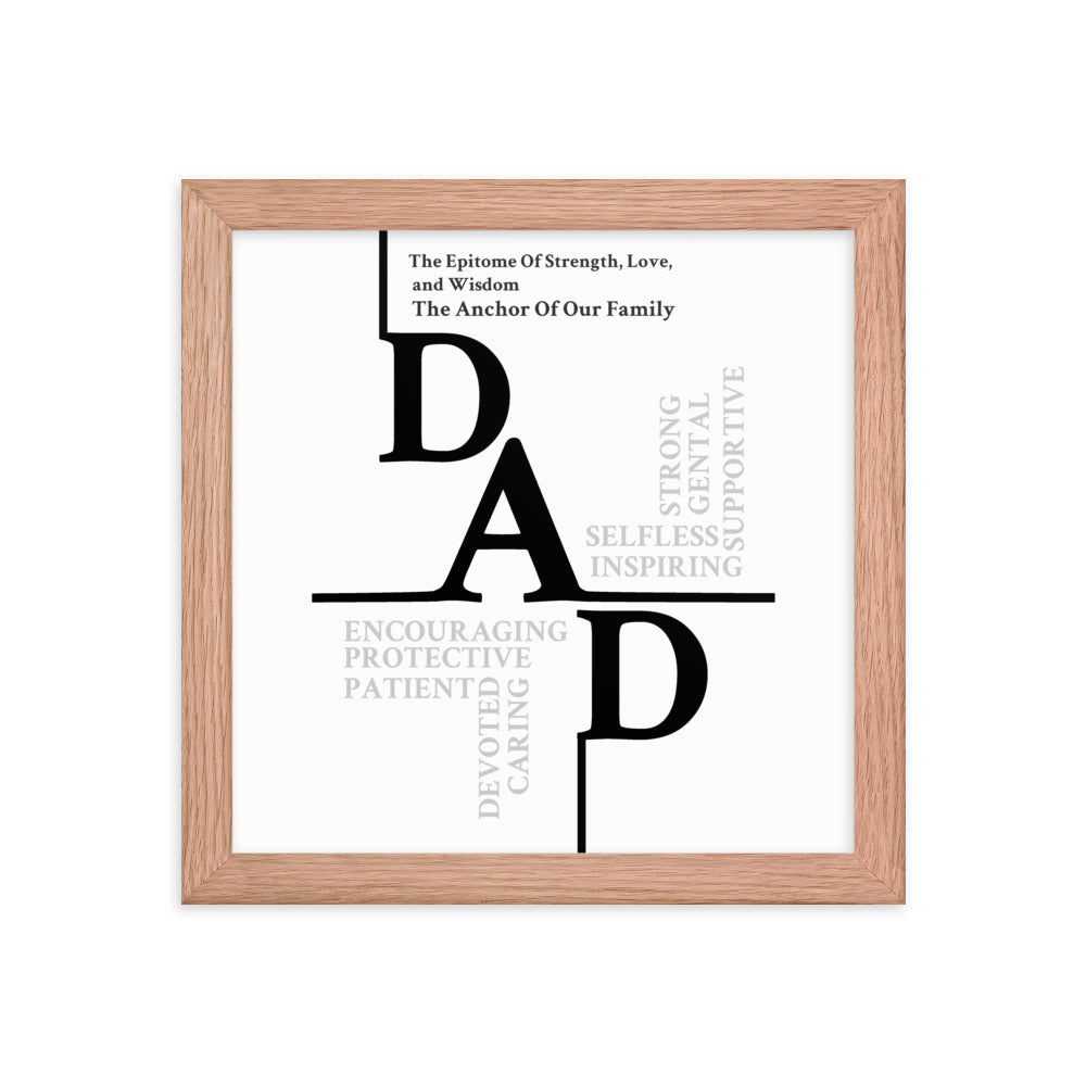 Dad Sentiments Framed poster