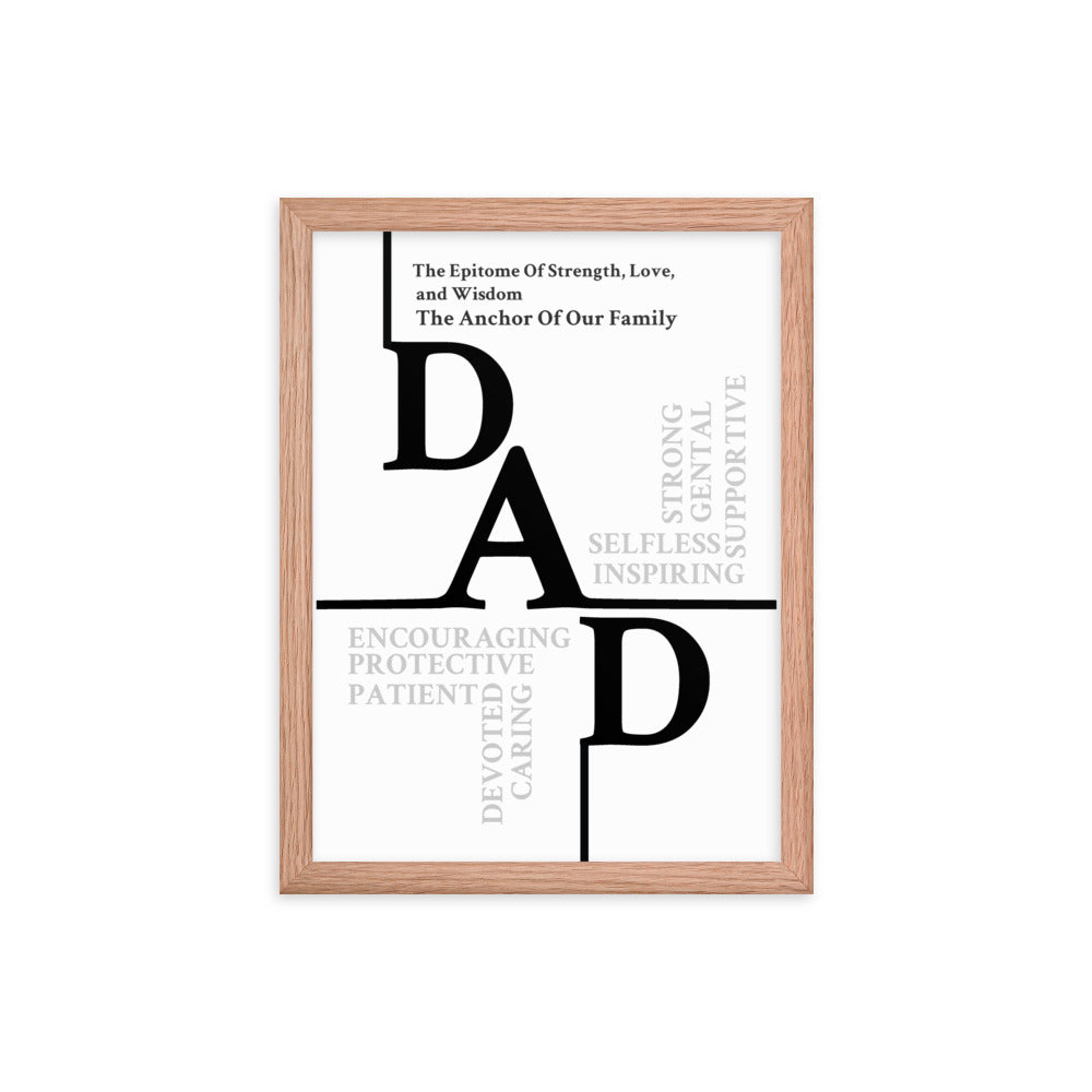 Dad Sentiments Framed poster