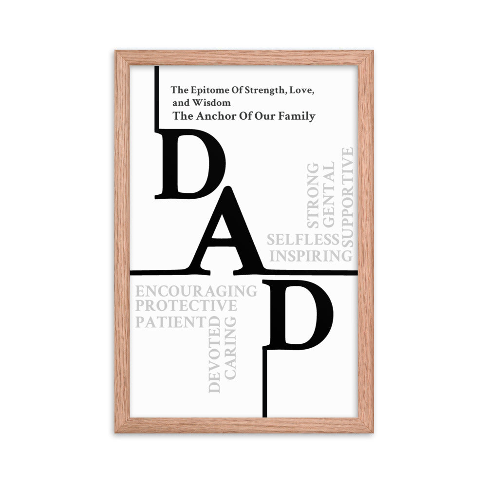 Dad Sentiments Framed poster