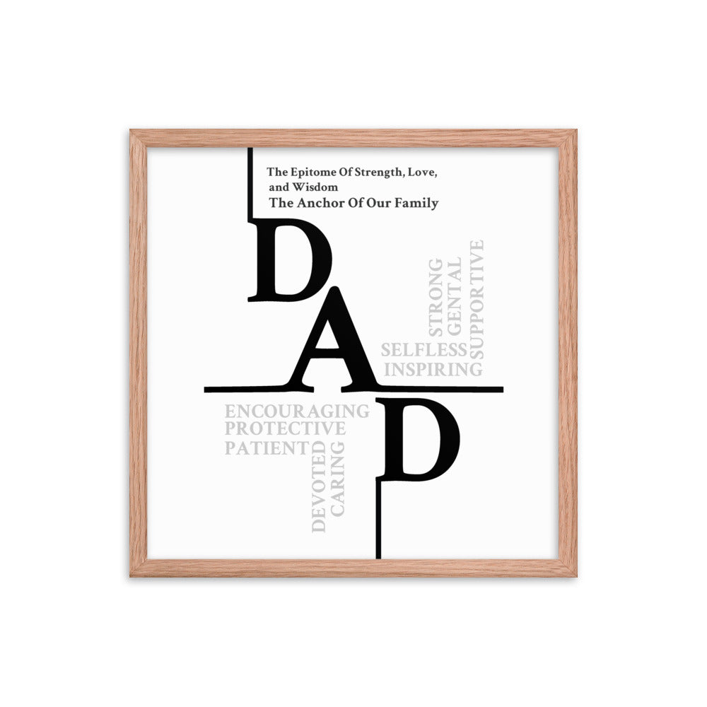 Dad Sentiments Framed poster